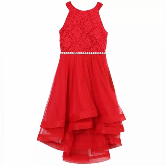 Speechless Kid Other - Speechless Kids Red Formal Dress for Girl Size 10 Sleeveless & Mock Neck…